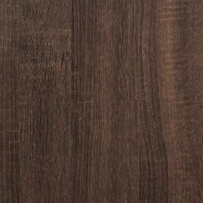 TV Cabinet Brown Oak 80x34.5x40 cm Engineered Wood and Metal