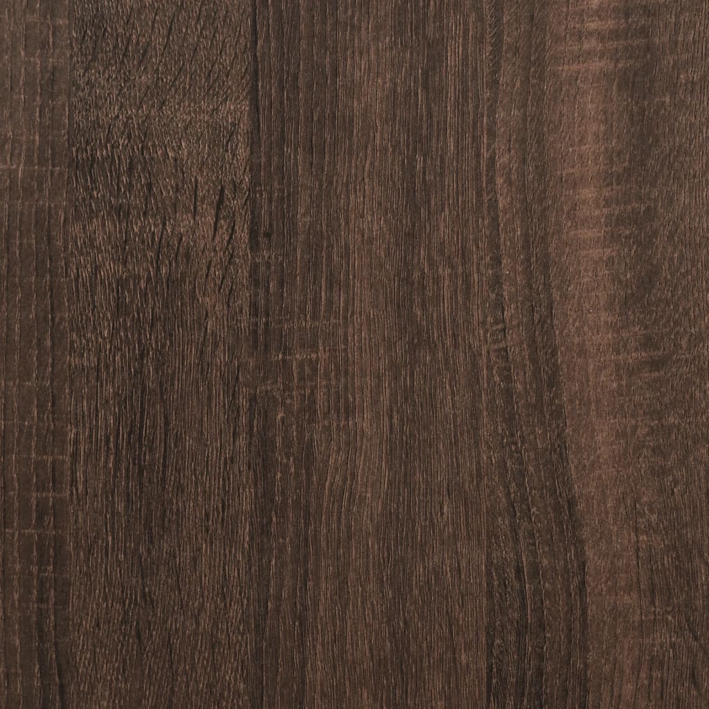 TV Cabinet Brown Oak 80x34,5x40 cm Engineered Wood and Metal