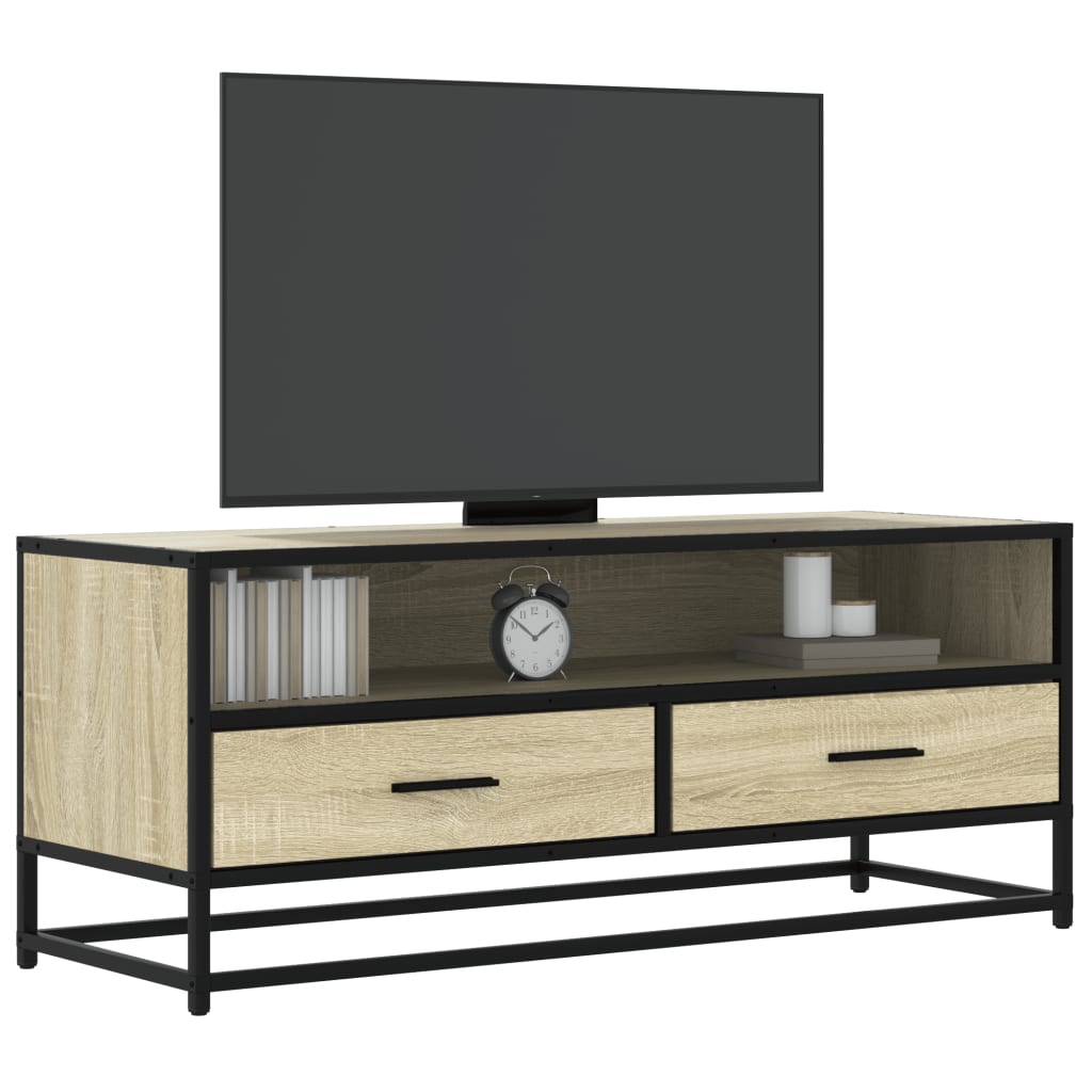 TV Cabinet Sonoma Oak 100x34,5x40 cm Engineered Wood and Metal
