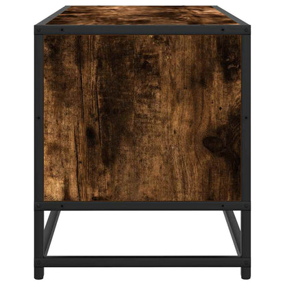 TV Cabinet Smoked Oak 100x34,5x40 cm Engineered Wood and Metal