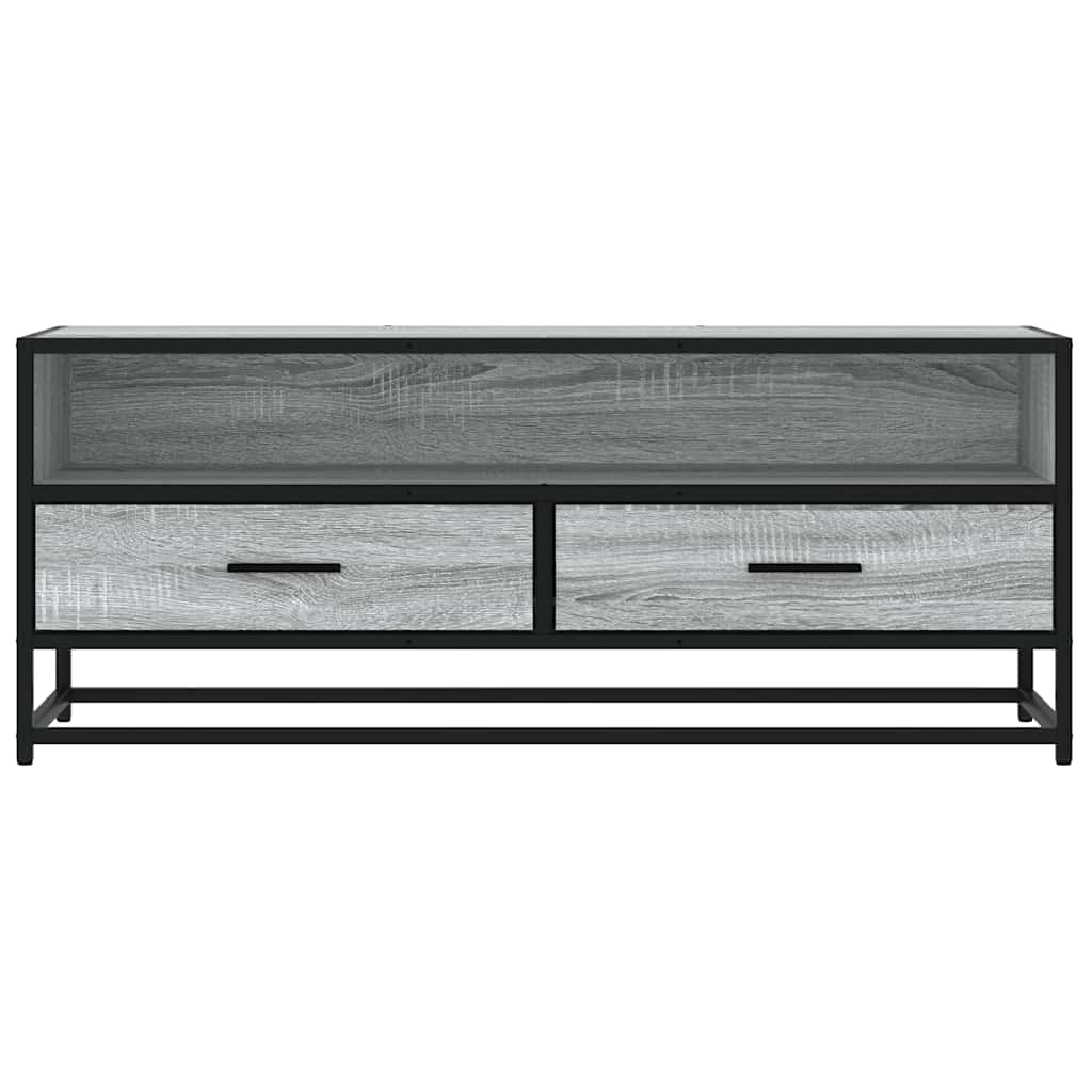 TV Cabinet Grey Sonoma 100x34,5x40 cm Engineered Wood and Metal