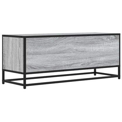 TV Cabinet Grey Sonoma 100x34.5x40 cm Engineered Wood and Metal