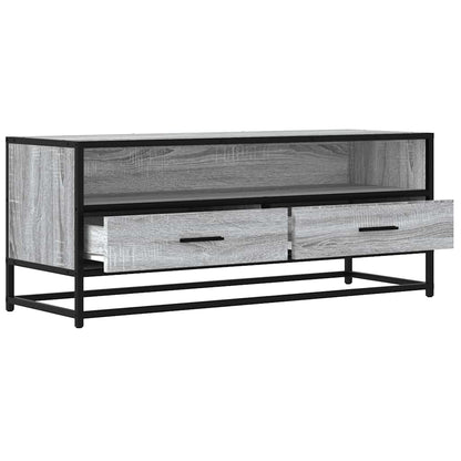 TV Cabinet Grey Sonoma 100x34.5x40 cm Engineered Wood and Metal
