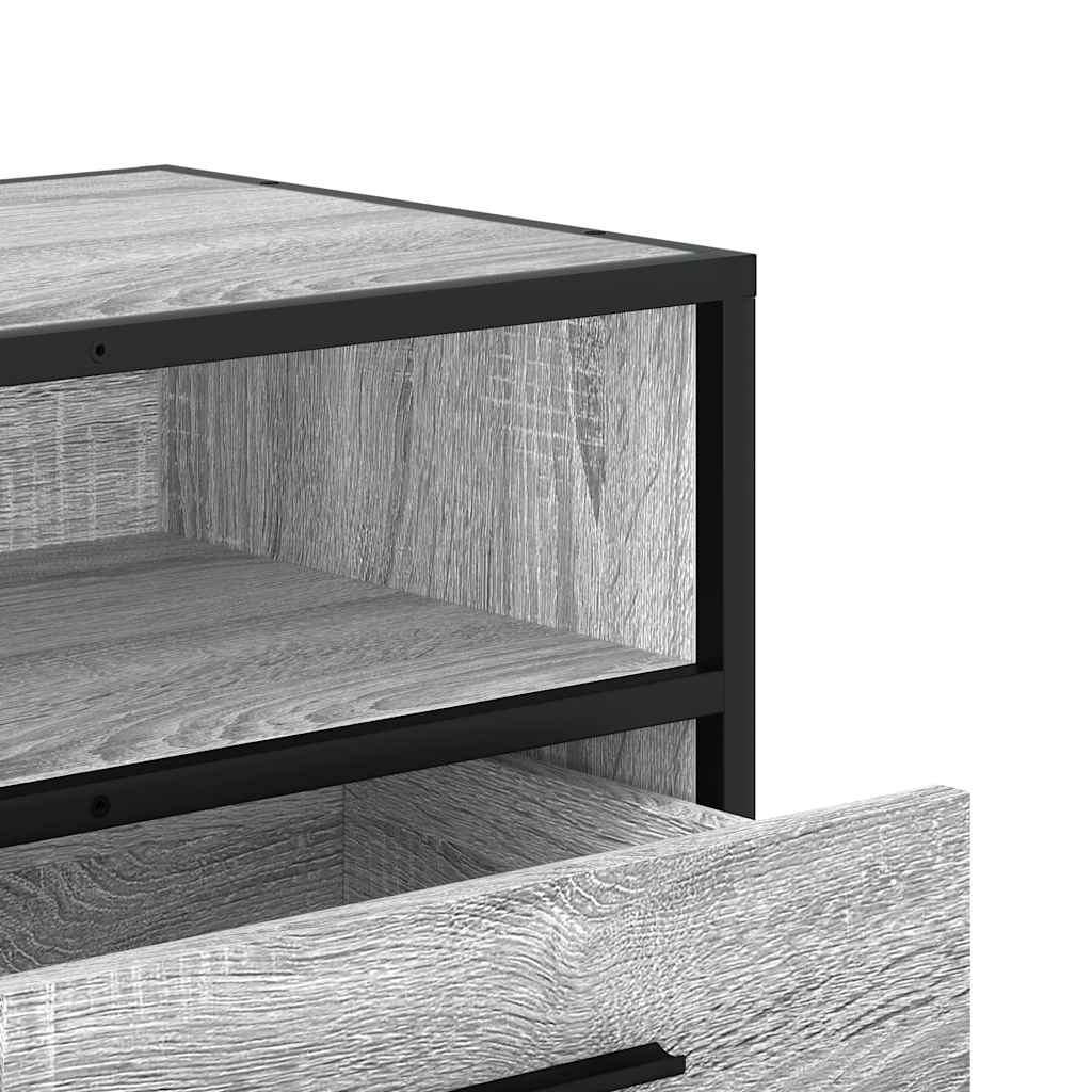 TV Cabinet Grey Sonoma 100x34,5x40 cm Engineered Wood and Metal