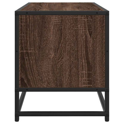 TV Cabinet Brown Oak 100x34,5x40 cm Engineered Wood and Metal