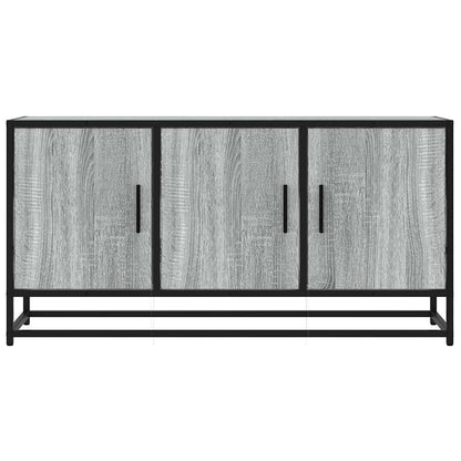 TV Cabinet Grey Sonoma 100x35x50 cm Engineered Wood and Metal