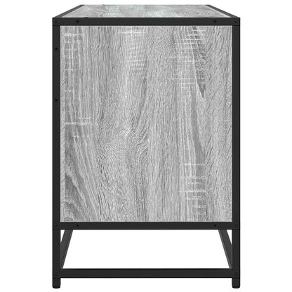 TV Cabinet Grey Sonoma 100x35x50 cm Engineered Wood and Metal