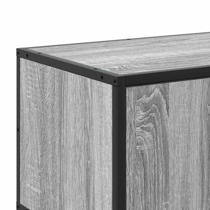 TV Cabinet Grey Sonoma 100x35x50 cm Engineered Wood and Metal