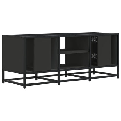TV Cabinet Black 100x35x41 cm Engineered Wood and Metal
