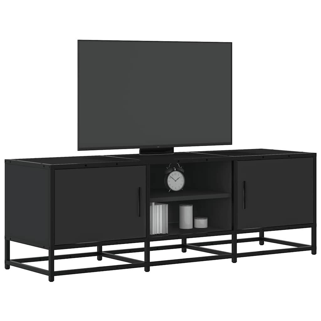 TV Cabinet Black 120x35x41 cm Engineered Wood and Metal