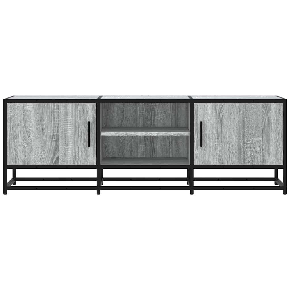TV Cabinet Grey Sonoma 120x35x41 cm Engineered Wood and Metal
