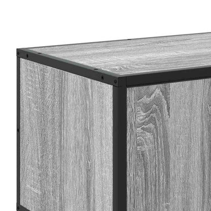 TV Cabinet Grey Sonoma 120x35x41 cm Engineered Wood and Metal
