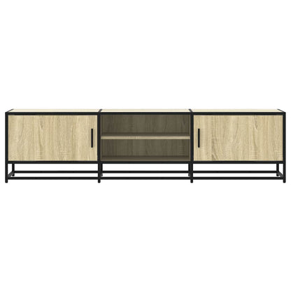 TV Cabinet Sonoma Oak 160x35x41 cm Engineered Wood and Metal