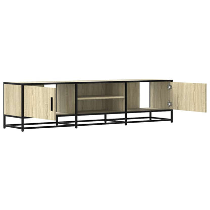 TV Cabinet Sonoma Oak 160x35x41 cm Engineered Wood and Metal