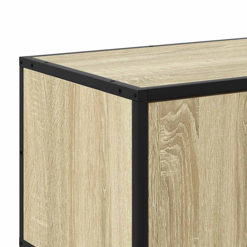 TV Cabinet Sonoma Oak 160x35x41 cm Engineered Wood and Metal