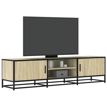 TV Cabinet Sonoma Oak 160x35x41 cm Engineered Wood and Metal