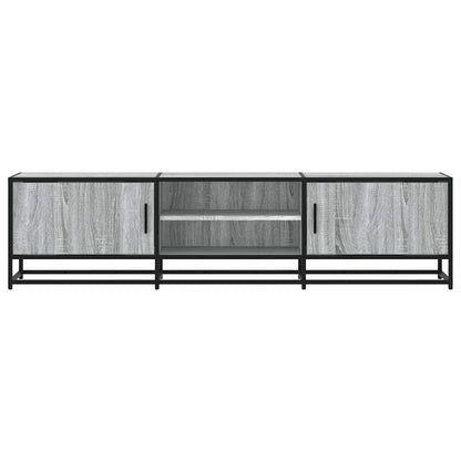 TV Cabinet Grey Sonoma 160x35x41 cm Engineered Wood and Metal