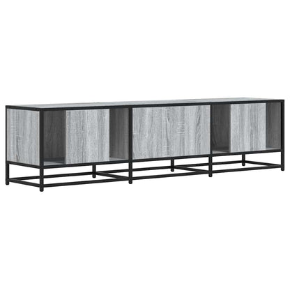TV Cabinet Grey Sonoma 160x35x41 cm Engineered Wood and Metal