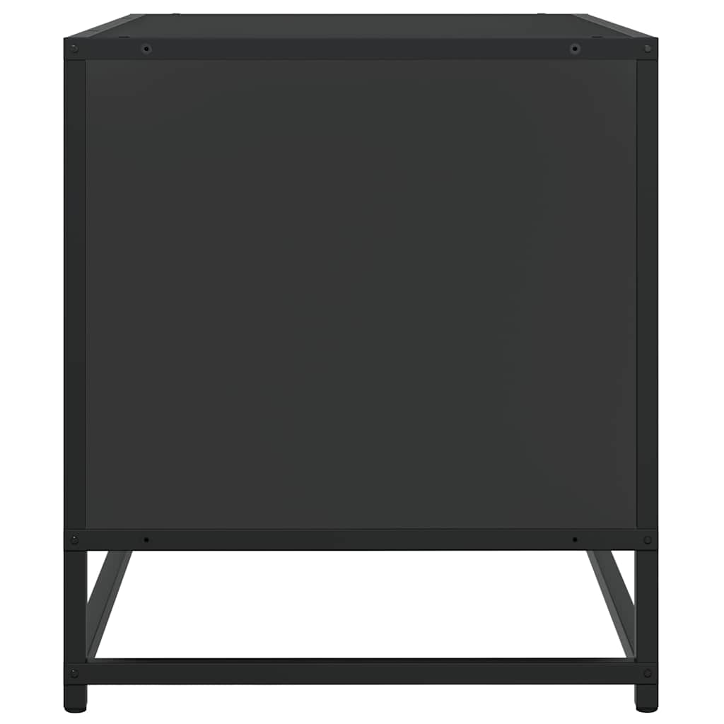 TV Cabinet Black 61x40x46 cm Engineered Wood and Metal