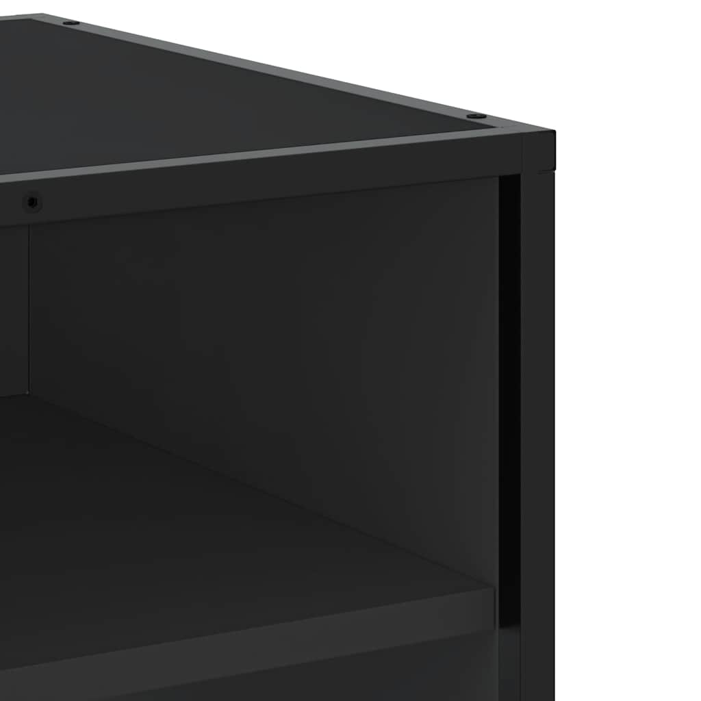 TV Cabinet Black 61x40x46 cm Engineered Wood and Metal