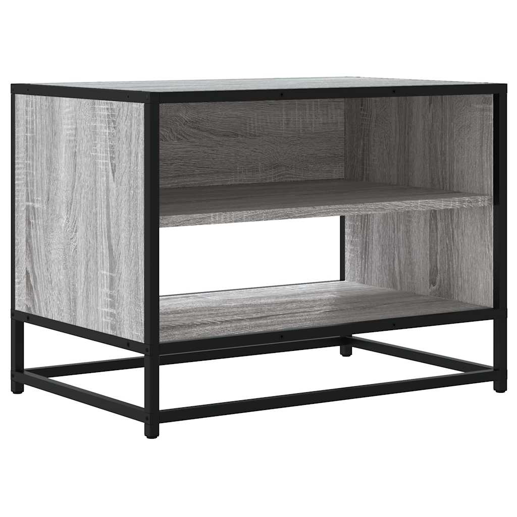 TV Cabinet Grey Sonoma 61x40x46 cm Engineered Wood and Metal