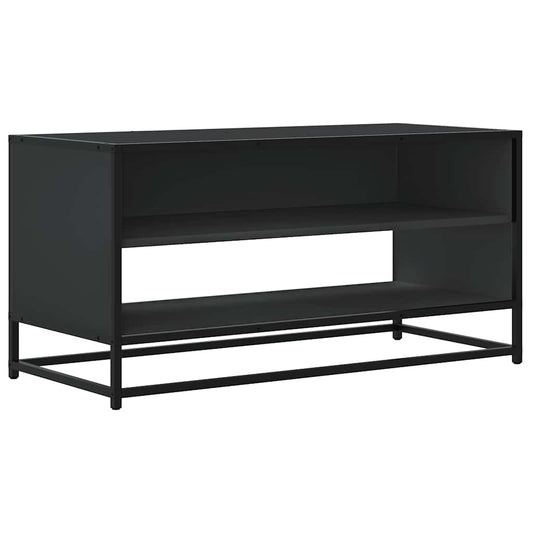 TV Cabinet Black 91x40x46 cm Engineered Wood and Metal