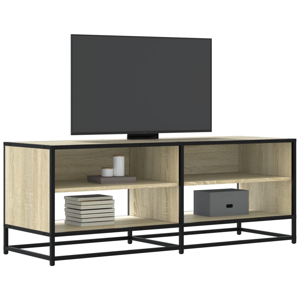 TV Cabinet Sonoma Oak 120,5x40x46 cm Engineered Wood and Metal