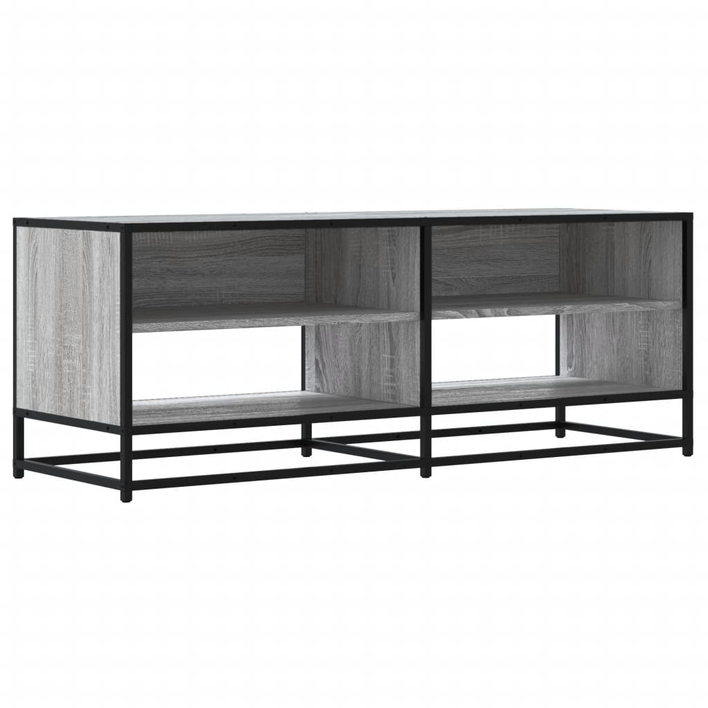 TV Cabinet Grey Sonoma 120,5x40x46 cm Engineered Wood and Metal