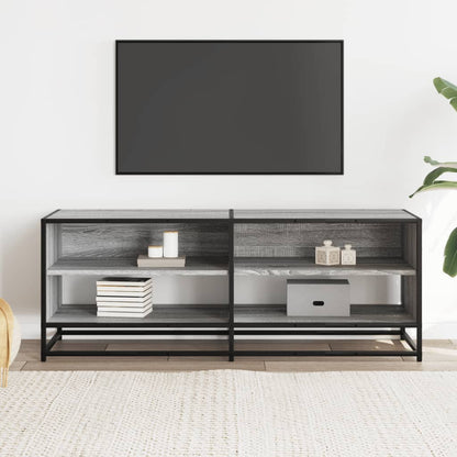 TV Cabinet Grey Sonoma 120,5x40x46 cm Engineered Wood and Metal