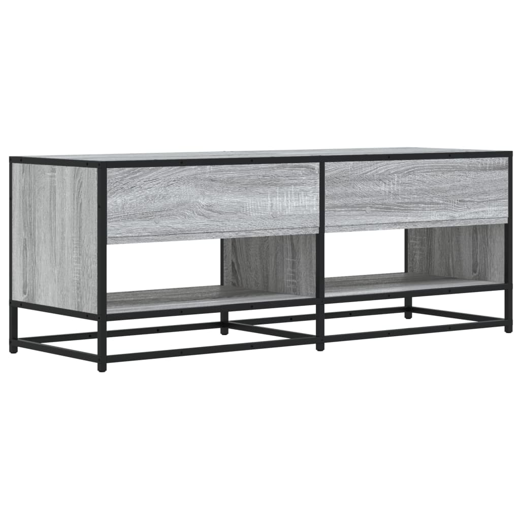 TV Cabinet Grey Sonoma 120,5x40x46 cm Engineered Wood and Metal