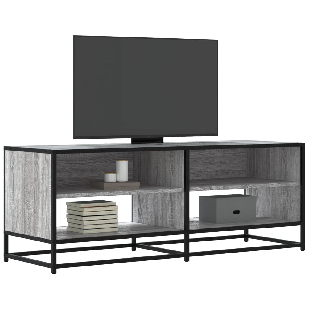 TV Cabinet Grey Sonoma 120,5x40x46 cm Engineered Wood and Metal