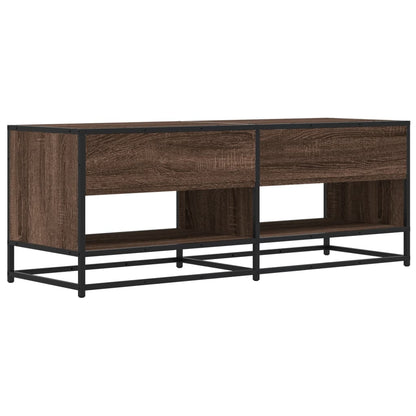 TV Cabinet Brown Oak 120,5x40x46 cm Engineered Wood and Metal