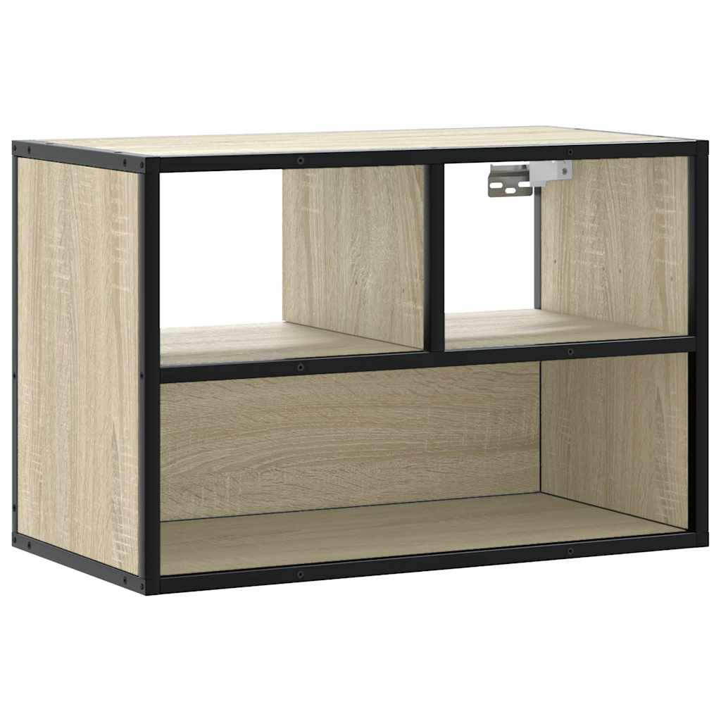 TV Cabinet Sonoma Oak 60x31x39.5 cm Engineered Wood and Metal