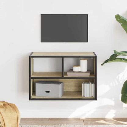 TV Cabinet Sonoma Oak 60x31x39.5 cm Engineered Wood and Metal