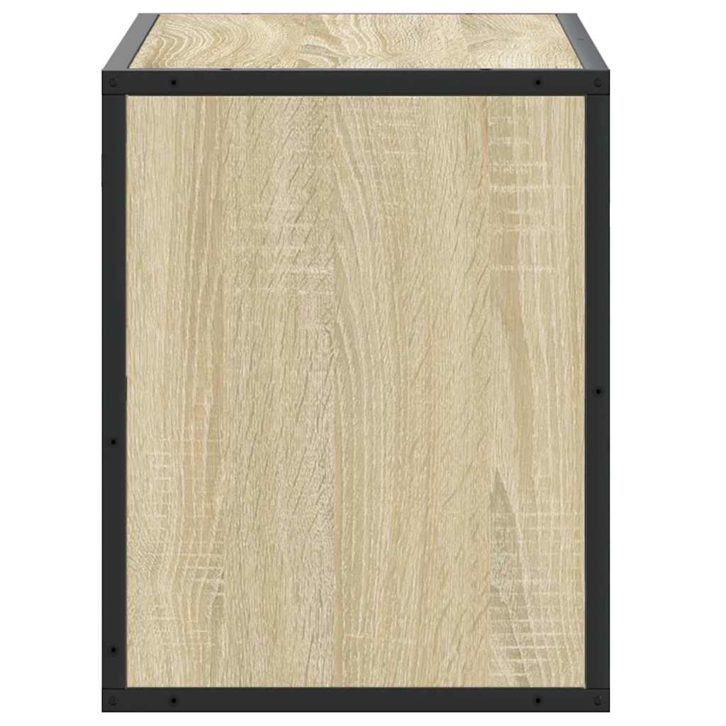 TV Cabinet Sonoma Oak 60x31x39.5 cm Engineered Wood and Metal
