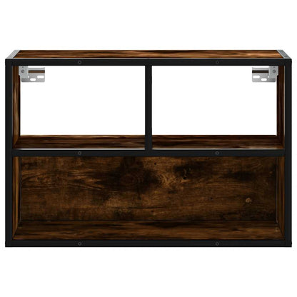TV Cabinet Smoked Oak 60x31x39.5 cm Engineered Wood and Metal