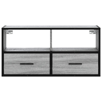TV Cabinet Grey Sonoma 80x31x39.5 cm Engineered Wood and Metal