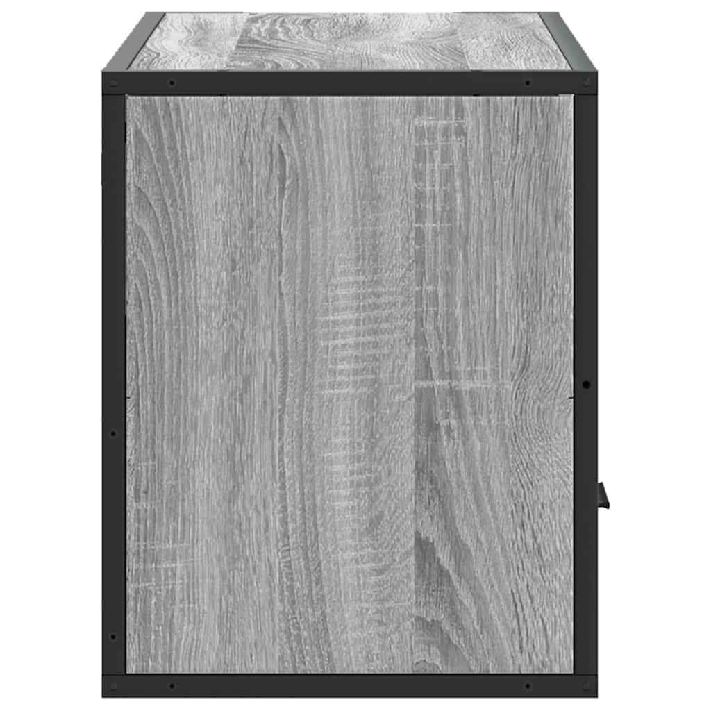 TV Cabinet Grey Sonoma 80x31x39.5 cm Engineered Wood and Metal