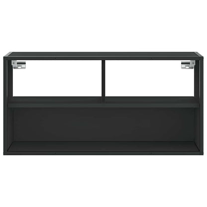 TV Cabinet Black 80x31x39.5 cm Engineered Wood and Metal