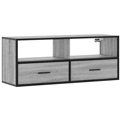 TV Cabinet Grey Sonoma 100x31x39.5 cm Engineered Wood and Metal