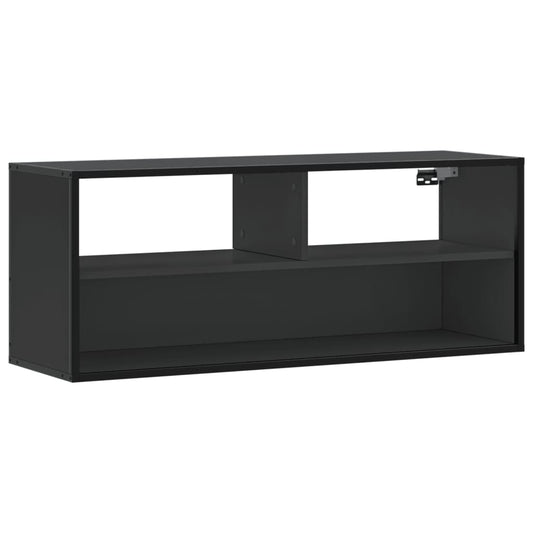 TV Cabinet Black 100x31x39.5 cm Engineered Wood and Metal