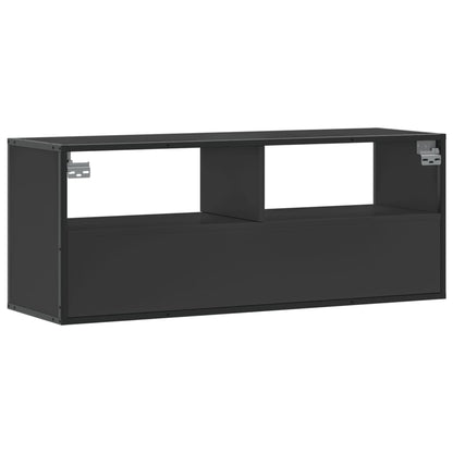 TV Cabinet Black 100x31x39.5 cm Engineered Wood and Metal