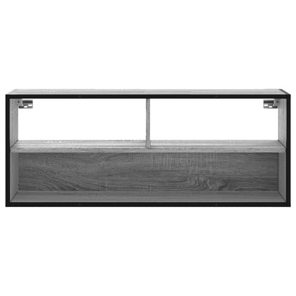 TV Cabinet Grey Sonoma 100x31x39.5 cm Engineered Wood and Metal