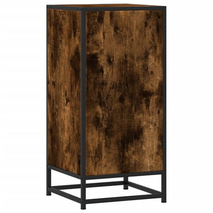Sideboard Smoked Oak 35.5x35x76 cm Engineered Wood and Metal