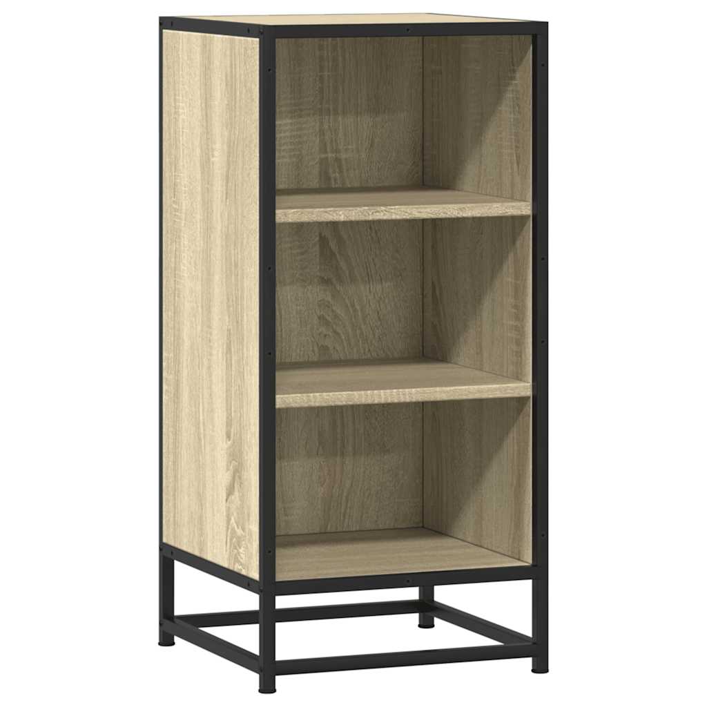 Sideboard Sonoma Oak 35.5x35x76 cm Engineered Wood and Metal