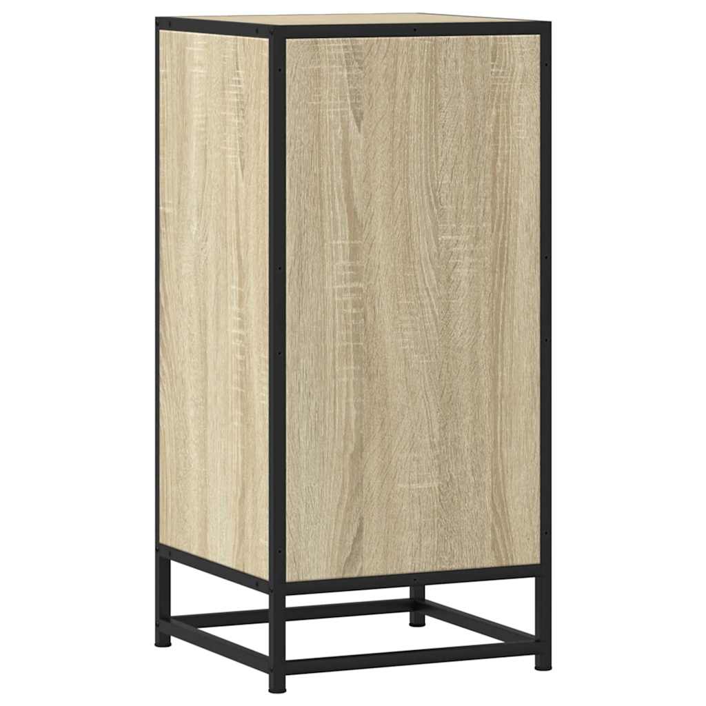 Sideboard Sonoma Oak 35.5x35x76 cm Engineered Wood and Metal