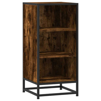 Sideboard Smoked Oak 35.5x35x76 cm Engineered Wood and Metal