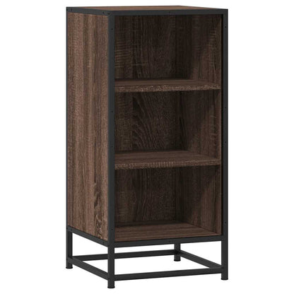 Sideboard Brown Oak 35.5x35x76 cm Engineered Wood and Metal