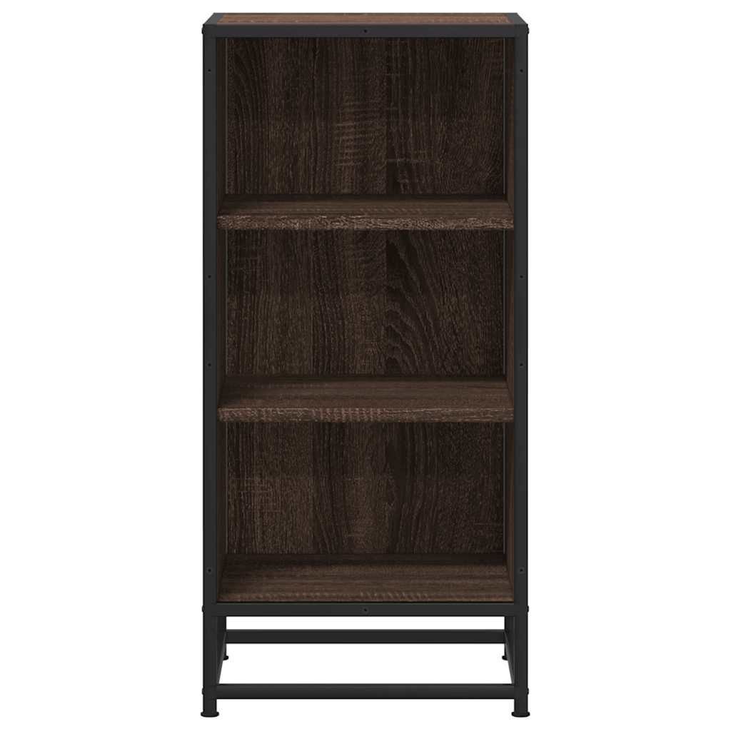 Sideboard Brown Oak 35.5x35x76 cm Engineered Wood and Metal