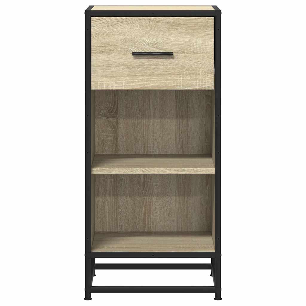 Sideboard Sonoma Oak 35.5x35x76 cm Engineered Wood and Metal